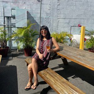 Vintage Hawaiian Tribal Print Midi Dress